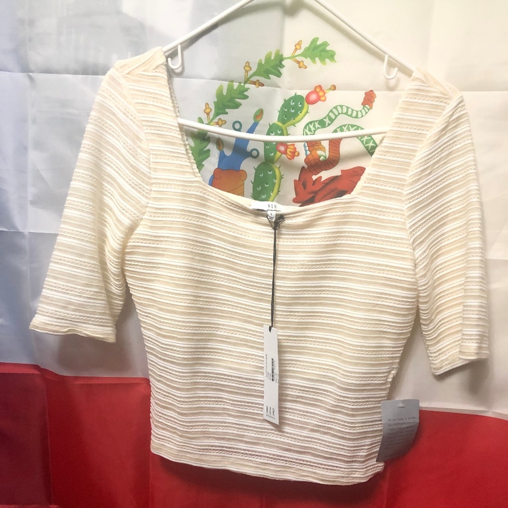 NSR Mid-sleeve Cream NWT